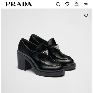 PRADA プラダ ブラッシュドレザー ローファー 36.5