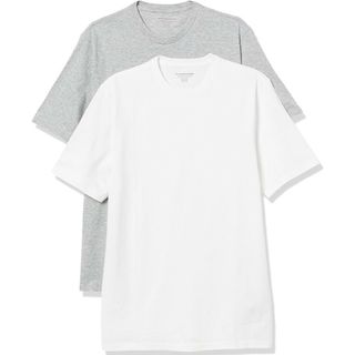 アマゾン(Amazon)のAmazon Essentials Tシャツ クルーネック 半袖 白 グレー(Tシャツ/カットソー(半袖/袖なし))