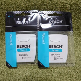 REACH リーチ　デンタルフロス ワックス　55ヤード　2個(歯ブラシ/デンタルフロス)