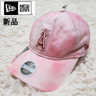 ニューエラー(NEW ERA)のニューエラ　エンゼルス　ベースボールキャップ　ピンク　タイダイ柄　レディース(キャップ)