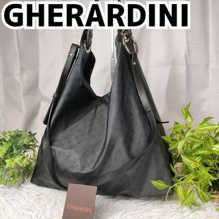 ゲラルディーニ(GHERARDINI)の【極希少 美品】 ゲラルディーニ ショルダーバッグ ブラック 総柄 黒 肩掛け(ショルダーバッグ)