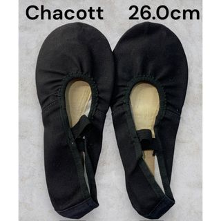 チャコット(CHACOTT)のChacott  チャコット　布バレエシューズ　26センチ　ブラック 黒(ダンス/バレエ)