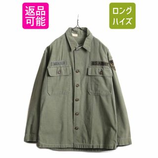 50s ★ 米軍実物 US ARMY コットン サテン ユーティリティ シャツ メンズ M 程/ 古着 50年代 ヴィンテージ 1st 初期 OG107 ミリタリー 軍物(その他)