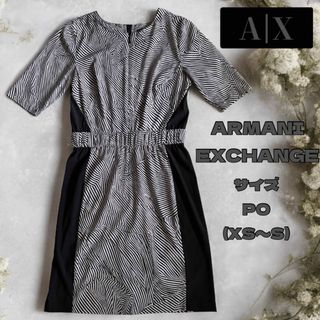 ARMANI EXCHANGE - ARMANI EXCHANGE ブラック プルオーバー 膝丈 ワンピース