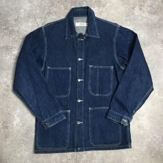 ユニバーサルオーバーオール(UNIVERSAL OVERALL)のUNIVERSAL OVERALL デニムカバーオール ユニバーサルオーバーオール DENIM JACKET メンズ 38 USA製 米国製 ブルー(カバーオール)