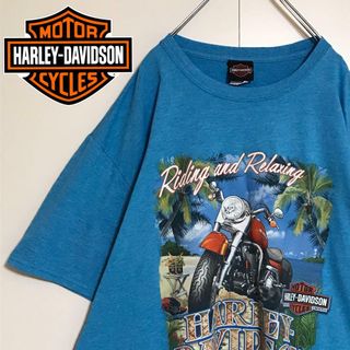 【ゆるだぼ】ハーレーダビッドソン　バックプリントロゴ入りTシャツ K933(Tシャツ/カットソー(半袖/袖なし))