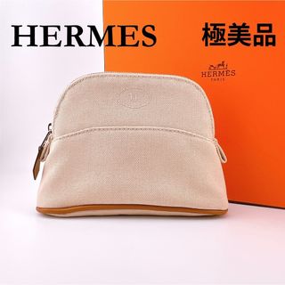 エルメス(Hermes)の⭐極美品⭐ エルメス キャンバス ボリードポーチ ミニミニ ポーチ アイボリー(ポーチ)