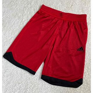 アディダス(adidas)の【美品】adidas アディダス バスパン ハーフパンツ メッシュ 赤 XO(バスケットボール)