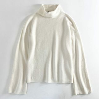 37e26 イタリア製 Loro Piana ロロピアーナ BABY CASHMERE ベビーカシミヤ ハイネック ニット セーター トップス プルオーバー 36 ホワイト  カシミア