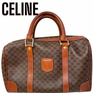 セリーヌ(celine)のCELINE セリーヌ マカダム ボストンバッグ ハンドバッグ ブラウン 南京錠(ボストンバッグ)