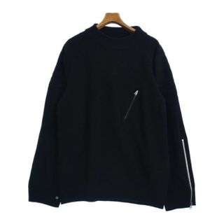 サカイ(sacai)のsacai サカイ ニット・セーター 4(XL位) 黒 【古着】【中古】(ニット/セーター)