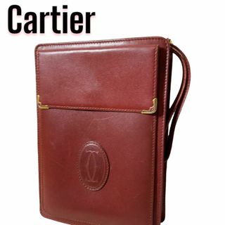 カルティエ(Cartier)のCartier セカンドバッグ ボルドー マストライン スクエア ビンテージ(ハンドバッグ)