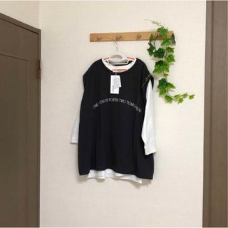 グリーム(gleam)のタグ付 gleam ロゴ刺繍ノースリカットソー(Tシャツ(半袖/袖なし))