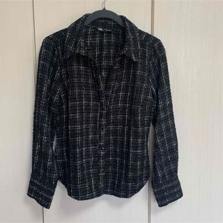 ザラ(ZARA)のZARA  フィットテクスチャーチェックシャツ(シャツ/ブラウス(長袖/七分))