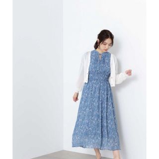 ジルバイジルスチュアート(JILL by JILLSTUART)のJILL by JILL STUART シャーリングラインフラワープリントワンピ(ロングワンピース/マキシワンピース)