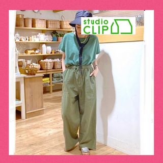 スタディオクリップ(STUDIO CLIP)のnatural by clip★コットンリネンイージーパンツ★綿麻(ワークパンツ/カーゴパンツ)