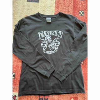 THRASHER - THRASHER スラッシャー ロンＴ メンズ トップス 長袖 Ｓ 黒 スケボー