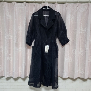 マダムヒロコ(Madame Hiroko)の新品　タグ付き　マダムヒロコ　半袖　シースルー　コート　トレンチ(トレンチコート)
