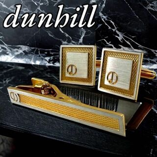 ダンヒル(Dunhill)の美品 dunhill カフス ネクタイピンセット ロゴ ゴールド メンズ(ネクタイピン)