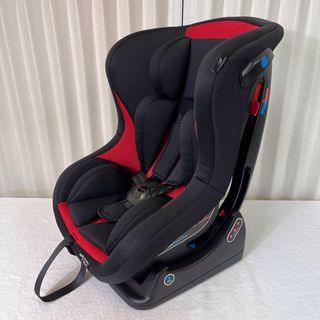 クリーニング済　☆美品☆　新生児OK　マムズキャリー　レジェ　ブラックレッド(自動車用チャイルドシート本体)