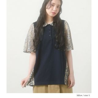 オシャレウォーカー(osharewalker)の未使用品・somari（オシャレウォーカー）・レースデザインポロシャツLL~3L(ポロシャツ)