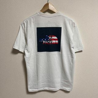 ザノースフェイス(THE NORTH FACE)のTHE NORTH FACE ノースフェイス　Tシャツ 半袖　白T 星条旗 M(Tシャツ/カットソー(半袖/袖なし))