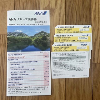 ANA 株主優待搭乗券4枚  ANAグループ優待券　(航空券)