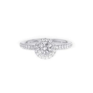 HARRY WINSTON - ハリーウィンストン リング ラウンドカット・マイクロパヴェ・リング ダイヤ 0.51ct Pt950 サイズ約6号 GIA鑑定書付き RGDPRD005MICPT