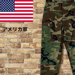 アメリカ軍　米軍　ミリタリーカーゴパンツ　迷彩　カモフラ　ウッドランドカモ　S(その他)