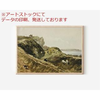 mz ポスター A3 (A4も可) 風景画 ヴィンテージ水彩風景 ウォールア(印刷物)