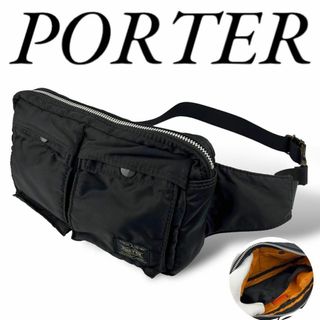 良品 PORTER ウエストバッグ ボディバッグ タンカー ナイロン ブラック(ウエストポーチ)