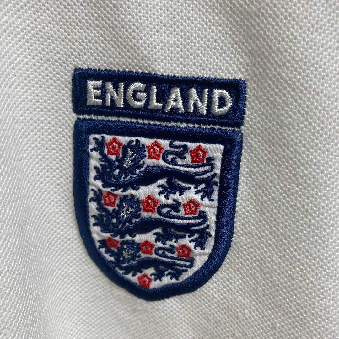 UMBRO アンブロ ポロシャツ ENGLAND 刺繍 白 古着 半袖 M UMBRO アンブロ ポロシャツ ENGLAND 刺繍 白 古着 半袖 M