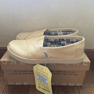 トムズ(TOMS)の試着のみ★TOMトムズ YOUTH CLASSICナチュラルキャンバス19.5㎝(スリッポン)