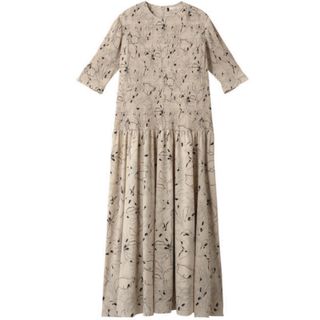 クラネ(CLANE)のCLANE クラネ CHINTZ FLOWER PLEAT ONE PIECE(ロングワンピース/マキシワンピース)