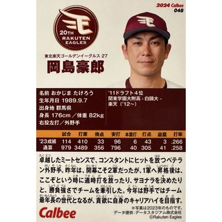 カルビー(カルビー)の【楽天・2枚セット】 2024プロ野球チップス第1弾 レギュラーカード(その他)