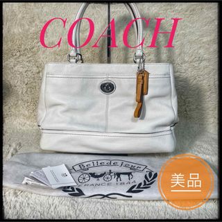 コーチ(COACH)の【極美品】　コーチ　COACH ハンドバッグ　レザー　23280 説明書付保存袋(ハンドバッグ)