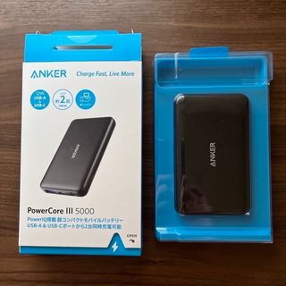 アンカー(Anker)のANKER モバイルバッテリー POWERCORE III 5000 BLACK(バッテリー/充電器)