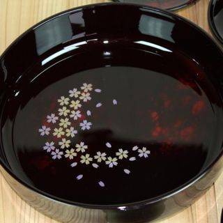 紀州塗り 菓子鉢・茶托揃え 別甲 彩桜 日本製 国産(食器)