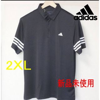 アディダス(adidas)の定価8250円大きいサイズ2XLアディダス黒半袖ポロシャツGOLF(ポロシャツ)