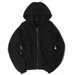 ハイダーアッカーマン(Haider Ackermann)のHAIDER ACKERMANN ジップアップフーディ パーカー ブラック S(パーカー)