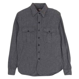 RRL ダブルアールエル 782856976001 CLAYTON MLT-LONG SLEEVE-SPORT SHIRT クレイトン ジャスペワーク 黒シャンブレー 長袖 シャツ ブラック系 SP【中古】