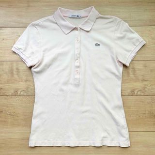 ラコステ(LACOSTE)のLACOSTE❤️半袖ポロシャツ❤️38❤️ベビーピンク(ポロシャツ)