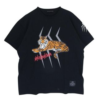 ガボール(Gabor)のGABOR ガボール × YOKO AYUKAWA Tiger 7.1oz Heavy Weight T-shirt タイガー ヘビー ウェイト 半袖 Tシャツ ブラック系 XXL【中古】(シャツ)