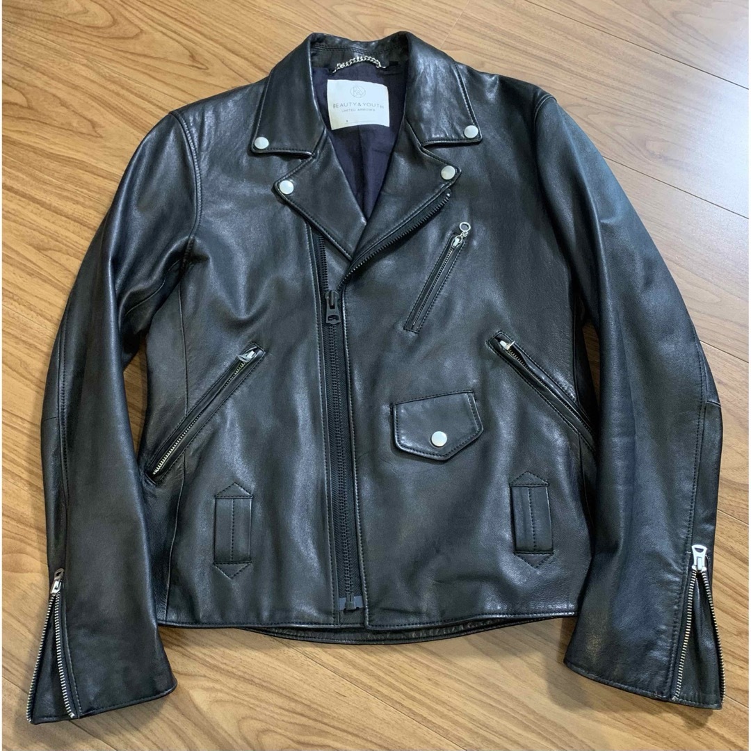 美品】BEAUTY&YOUTH オーバーサイズシングルライダース 美品】BEAUTY&YOUTH オーバーサイズシングルライダース
