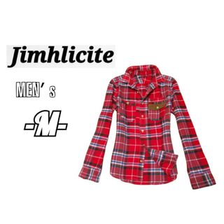 メンズM◇Jimhlicite◇長袖ネルシャツ 赤チェック(シャツ)