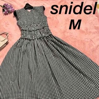 スナイデル(SNIDEL)の極美品♡SNIDEL♡チェックシャーリングロングワンピース♡(ロングワンピース/マキシワンピース)