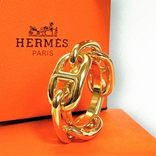 エルメス(Hermes)の美品☆人気モデル☆HERMES スカーフリング シェーヌダンクル ゴールド GD(ネックレス)