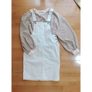 ダブルクローゼット(w closet)のw closet ホワイトジャンスカ(ひざ丈スカート)