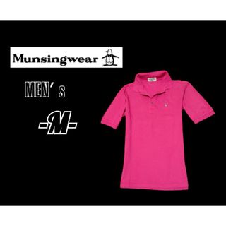 マンシングウェア(Munsingwear)のメンズM◇MUNSING WEAR◇半袖ポロシャツ PINK(ポロシャツ)