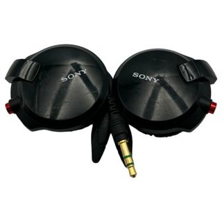 ソニー(SONY)のSONY ソニー ヘッドホン 耳掛け MDR-Q68LW (B) ブラック オーディオ機器 巻き取り式 薄型デザイン 中古 W４(ヘッドフォン/イヤフォン)